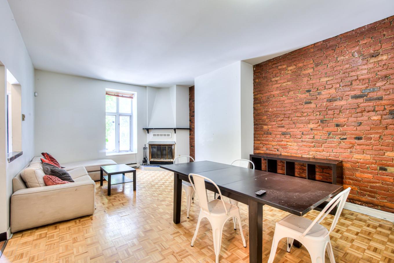 Salle à manger - A-3571 Rue Aylmer, Montréal (Le Plateau-Mont-Royal), QC - Indoor Photo Showing Living Room With Fireplace