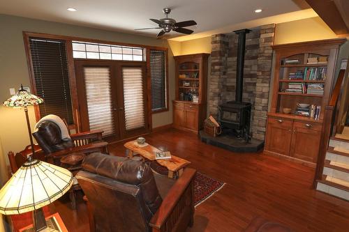 6308 Ash Road, Wasa, BC - Indoor With Fireplace