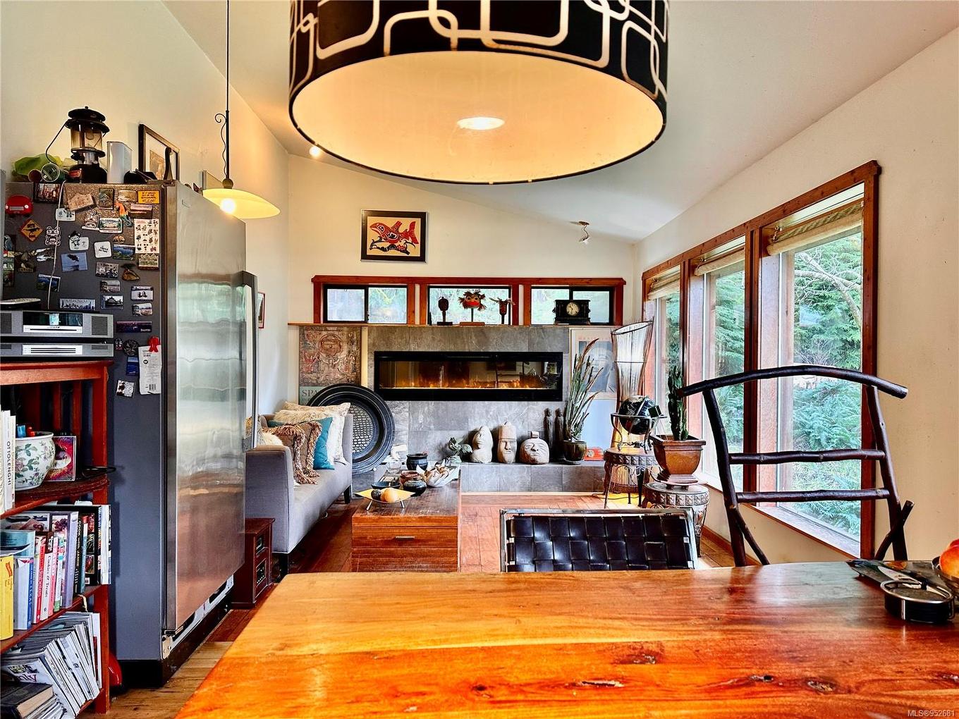 1498 Carrington Bay Rd, Cortes Island, BC - Indoor Photo Showing Other Room With Fireplace