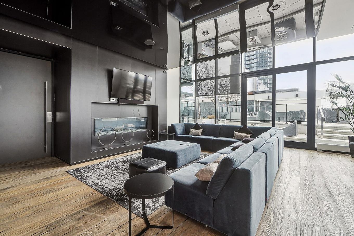 Common room - 3012-1288 Av. Des Canadiens-De-Montréal, Montréal (Ville-Marie), QC - Indoor With Fireplace