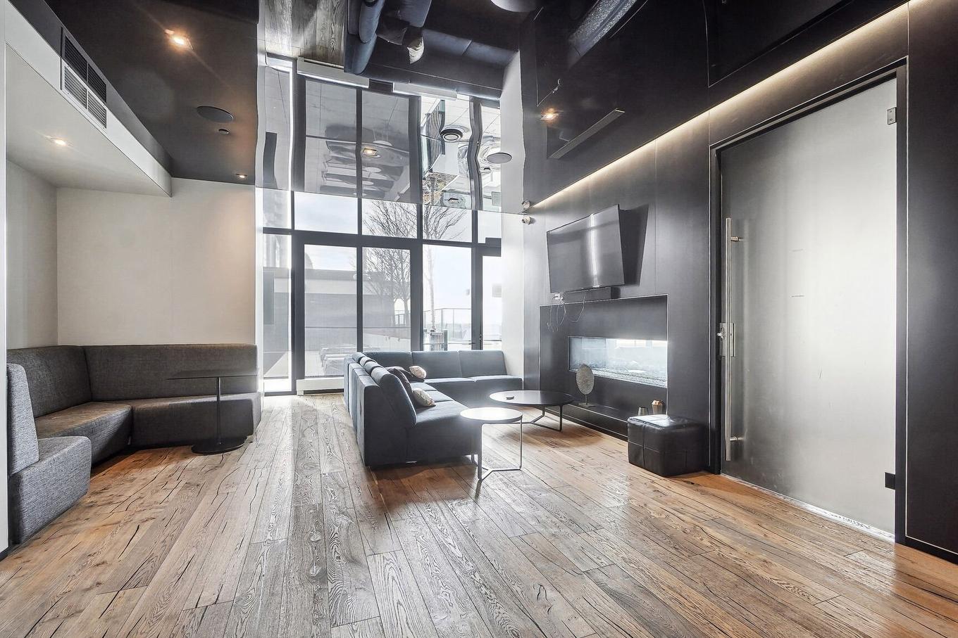 Common room - 3012-1288 Av. Des Canadiens-De-Montréal, Montréal (Ville-Marie), QC - Indoor With Fireplace