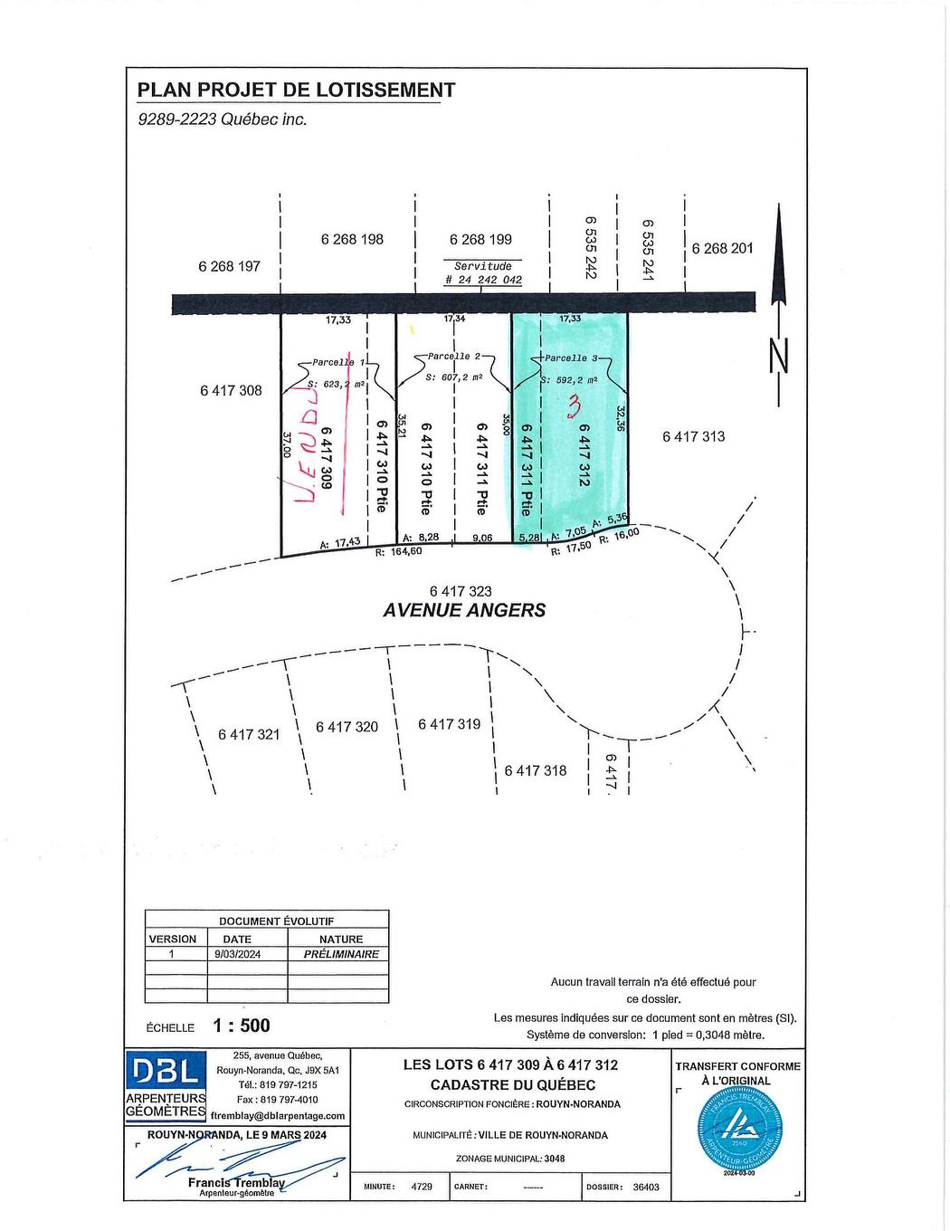 Land/Lot - 3 Av. Angers, Rouyn-Noranda, QC