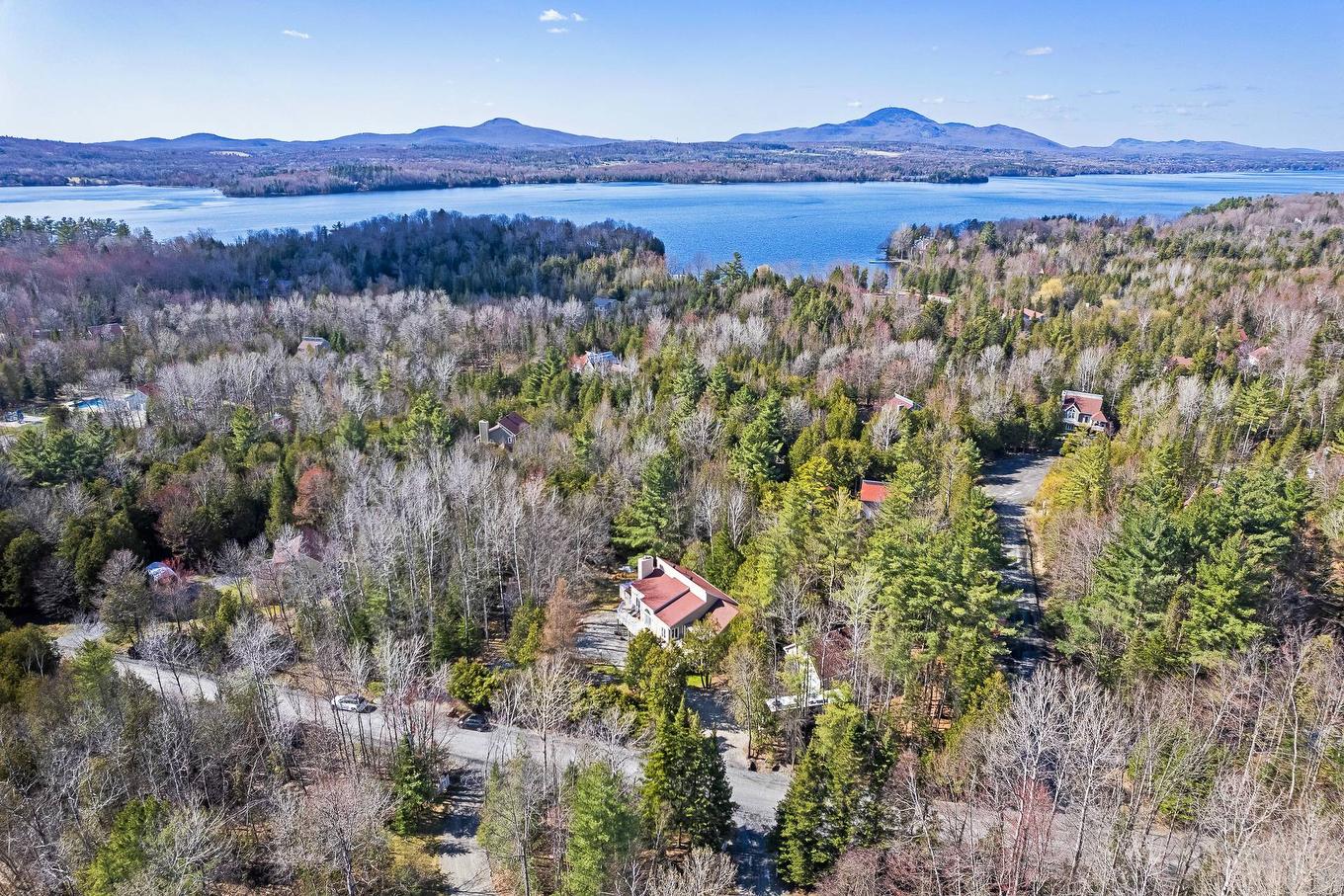 Aerial photo - 747 Ch. Des Pommetiers, Magog, QC - Outdoor With Body Of Water With View