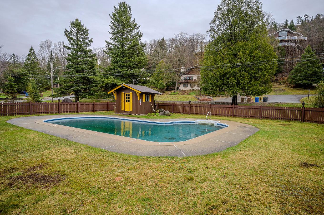 Pool - 267 Ch. Des Bois-Blancs, Piedmont, QC - Outdoor With In Ground Pool With Backyard
