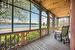 Screened porch with a view.
