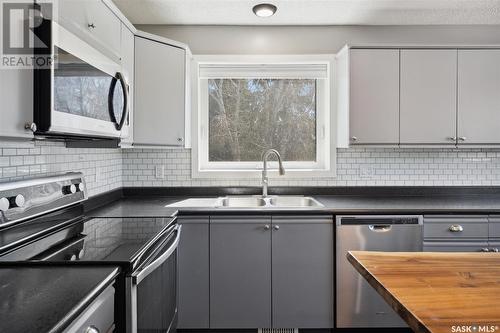 163 Girgulis Crescent, Saskatoon, SK - Indoor Photo Showing Kitchen With Double Sink