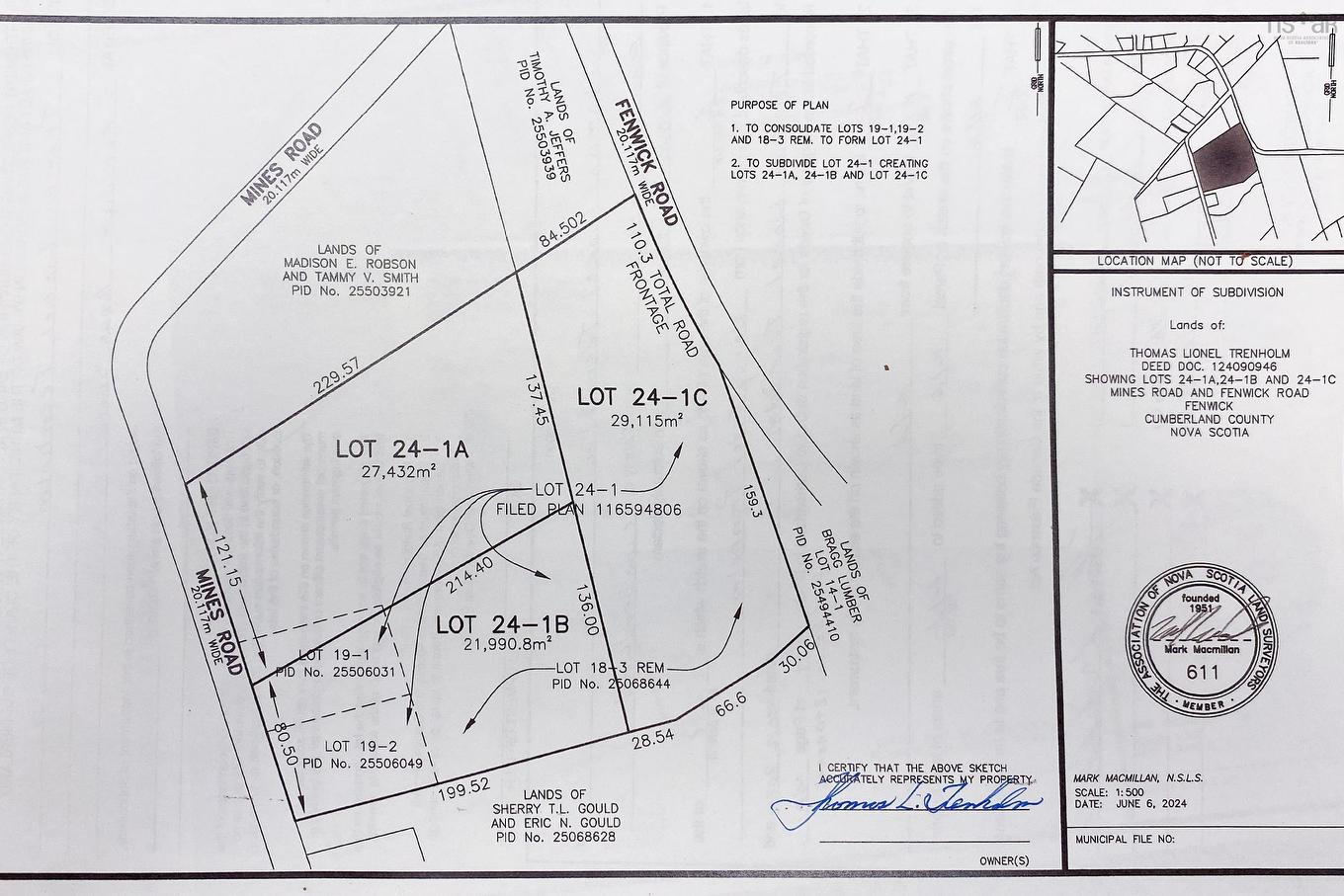 24-1B Mines Road, Fenwick, NS
