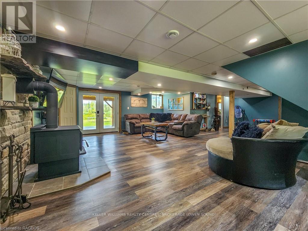 173680 Mulock Road, West Grey, ON - Indoor With Fireplace