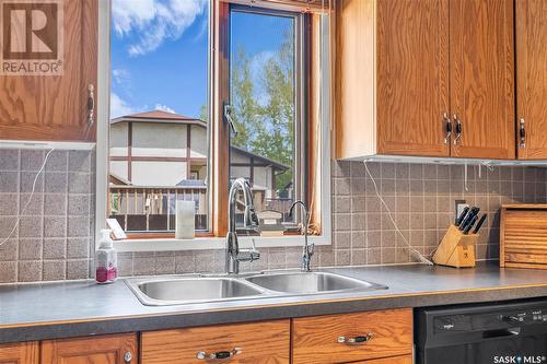 439 Wakabayashi Crescent, Saskatoon, SK - Indoor Photo Showing Kitchen With Double Sink