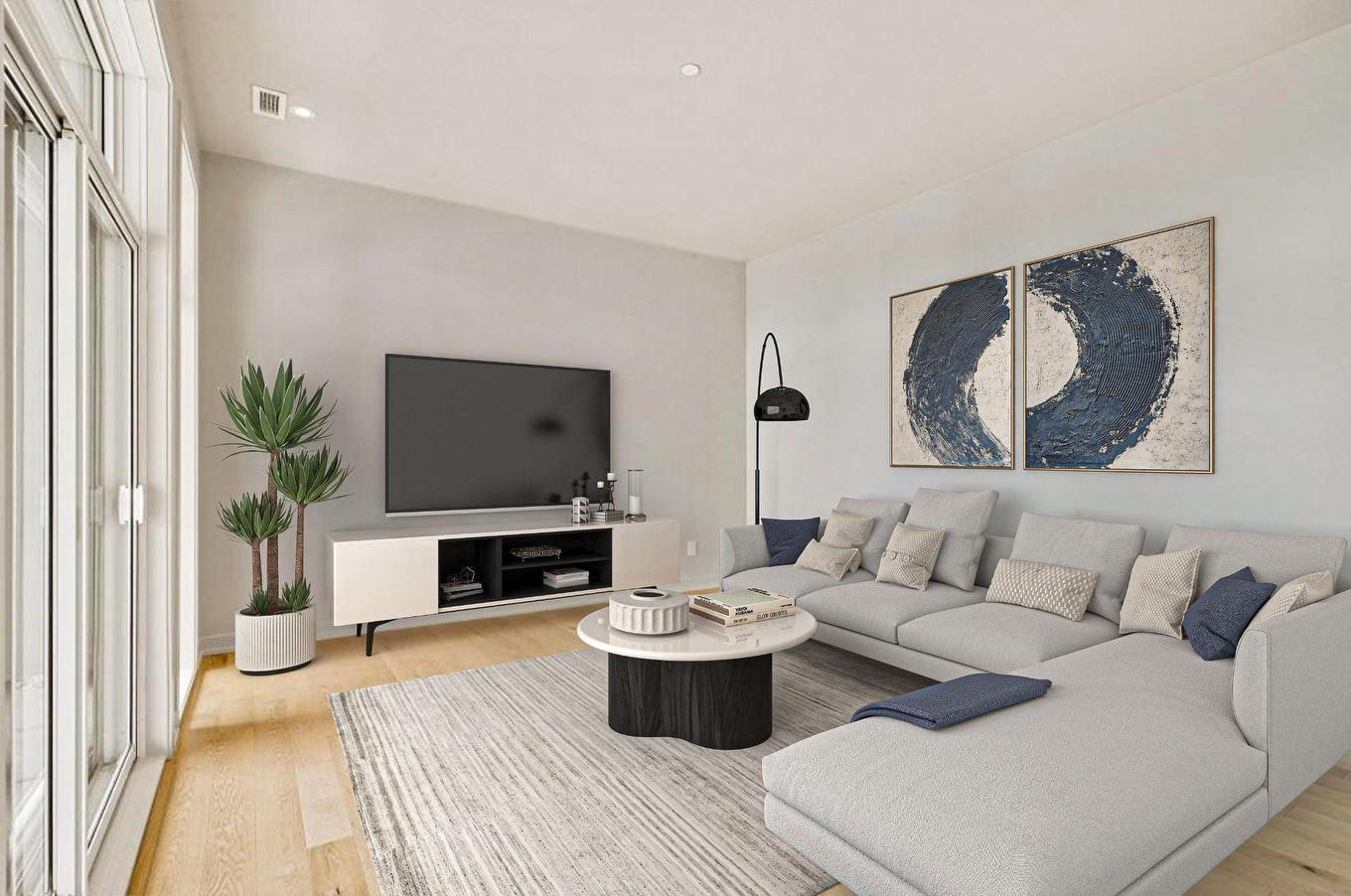 Salon - 1404-1900 Rue Émile-Martineau, Laval (Laval-Des-Rapides), QC - Indoor Photo Showing Living Room