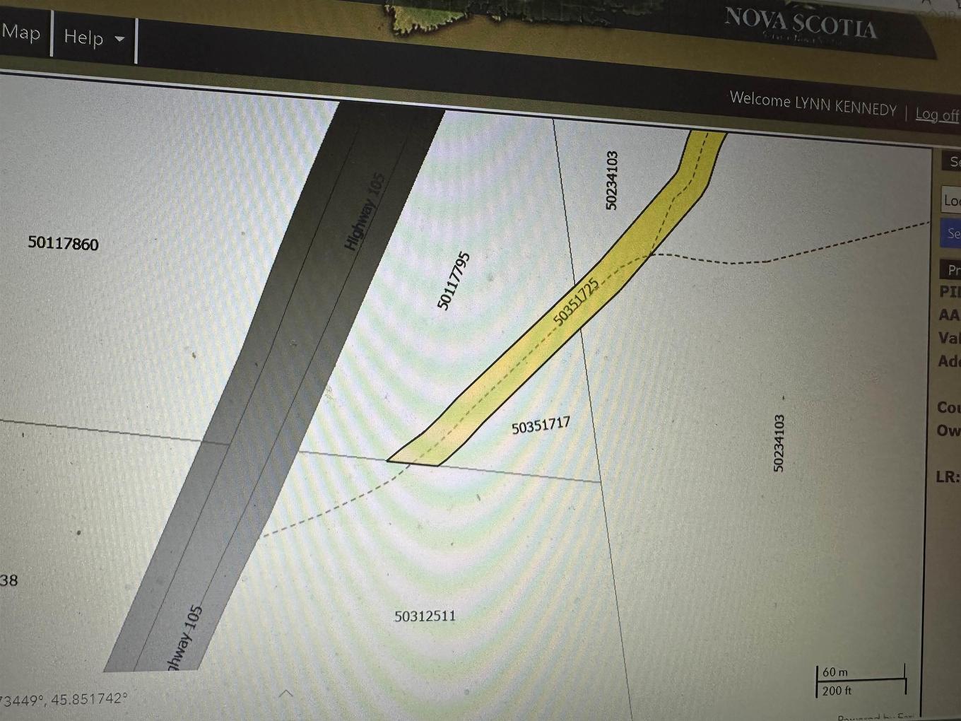 Highway 105, Melford, NS