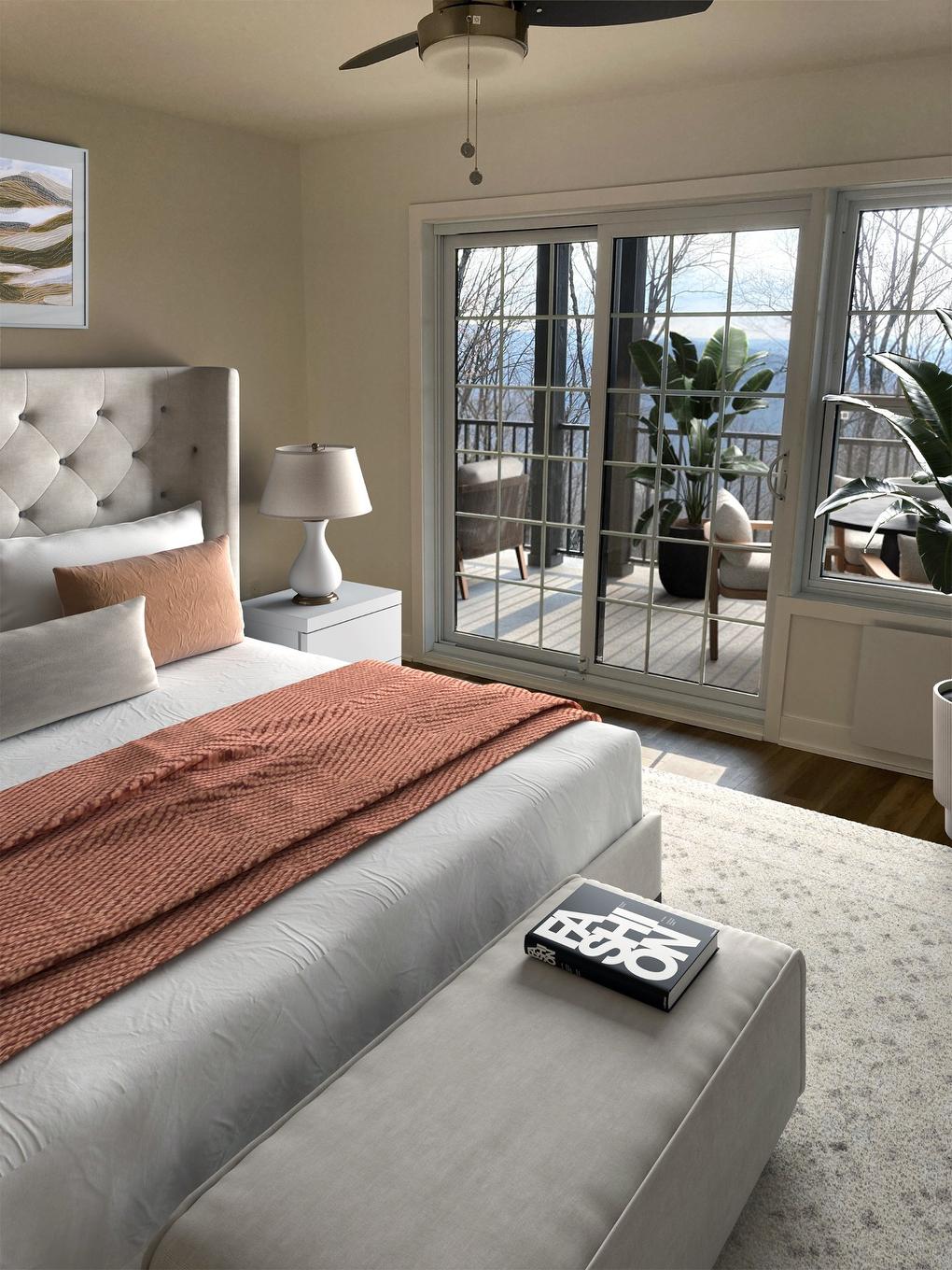 Master bedroom - 4-280 Rue Du Mont-Plaisant, Mont-Tremblant, QC - Indoor Photo Showing Bedroom