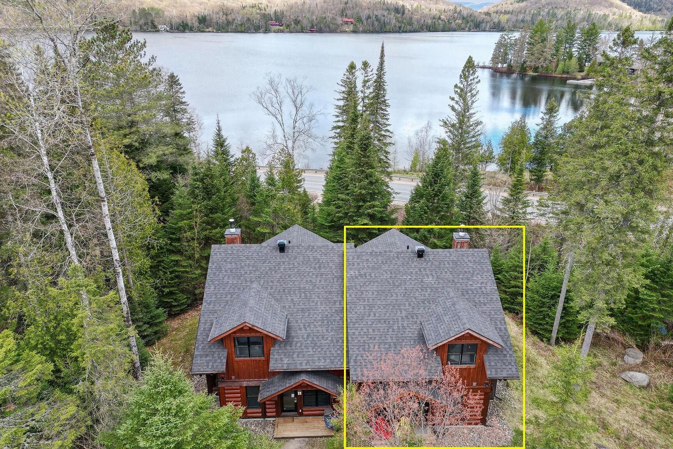 Aerial photo - 110-1 Ch. De La Fraternité, Lac-Supérieur, QC - Outdoor With Body Of Water