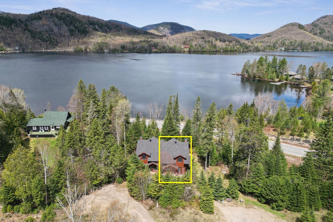 Aerial photo - 110-1 Ch. De La Fraternité, Lac-Supérieur, QC - Outdoor With Body Of Water With View