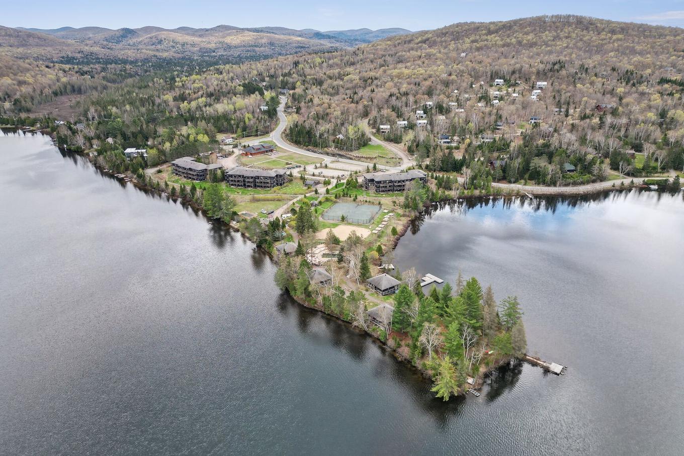 Aerial photo - 110-1 Ch. De La Fraternité, Lac-Supérieur, QC - Outdoor With Body Of Water With View