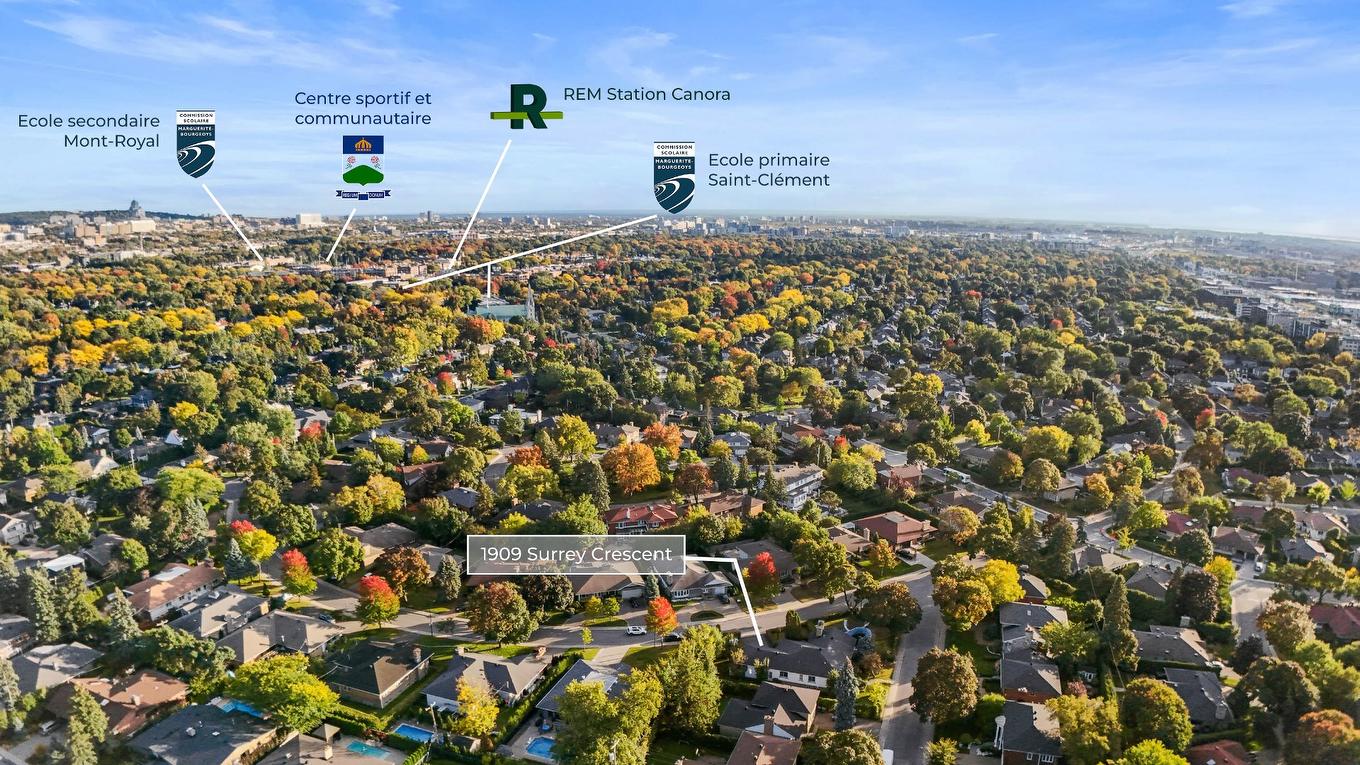 Photo aérienne - 1909 Crois. Surrey, Mont-Royal, QC - Outdoor With View