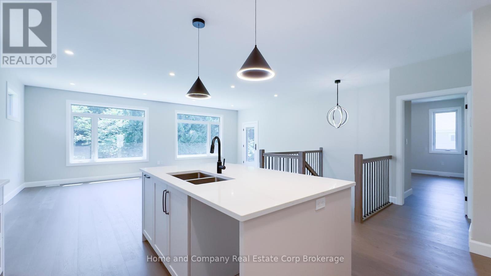 61 Deer Ridge Lane, Bluewater (Bayfield), ON - Indoor Photo Showing Kitchen With Double Sink