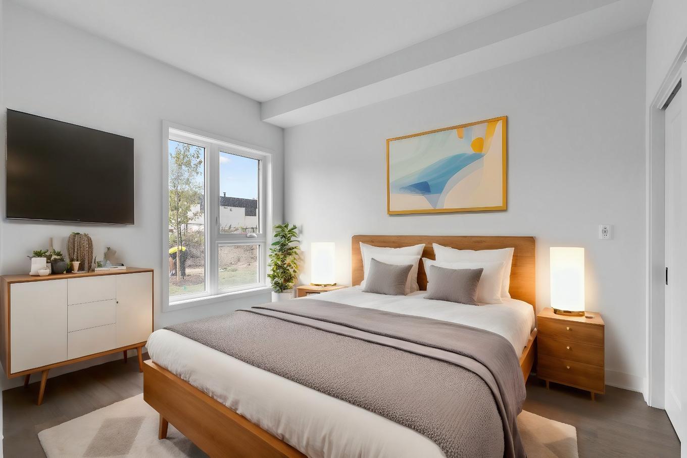 Living room - 103-2030 Rue Lucien-Thimens, Montréal (Saint-Laurent), QC - Indoor Photo Showing Bedroom