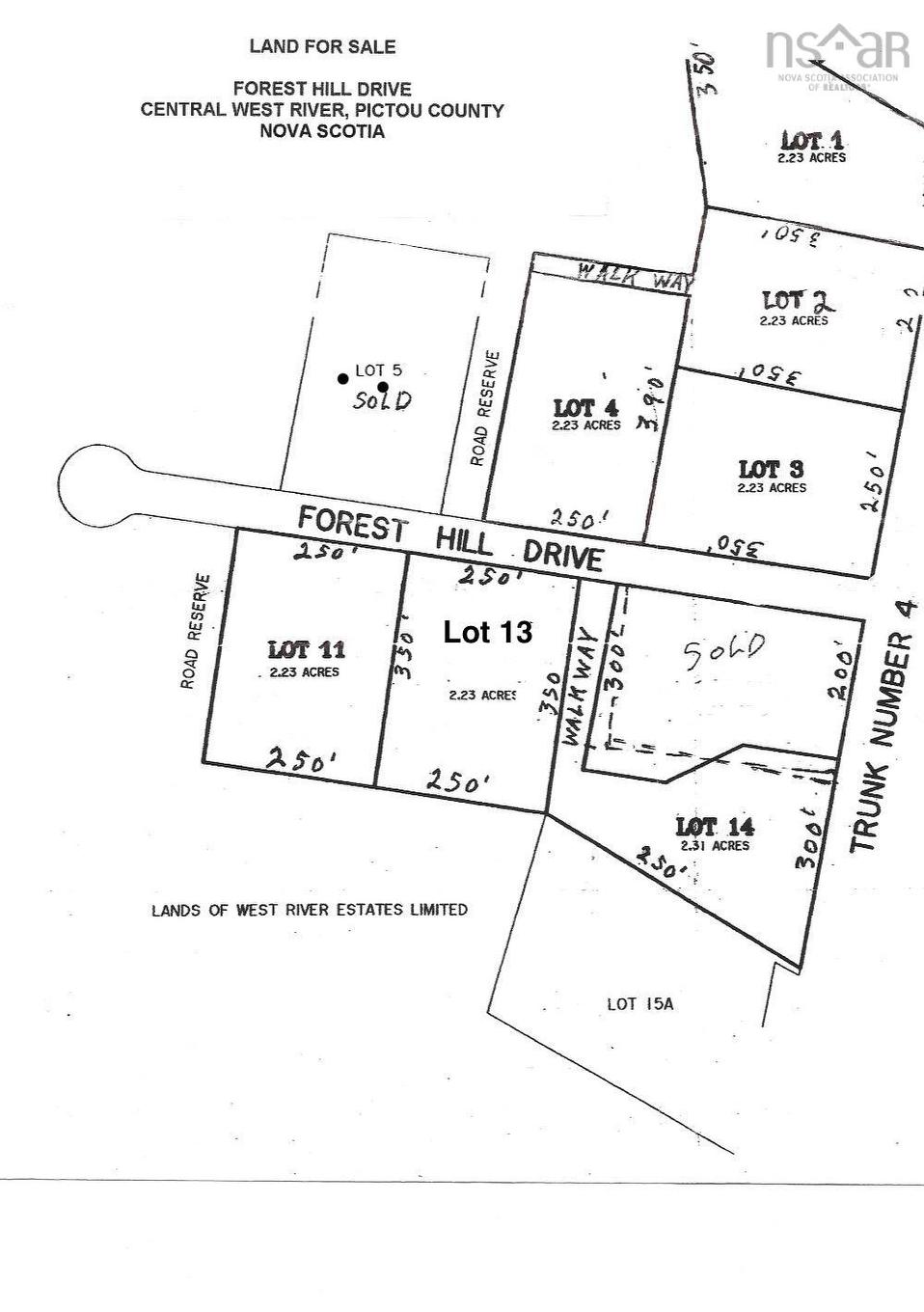Lot 3 Forest Hill Drive, Central West River, NS