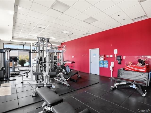 Exercise room - 1707 Rue St-Patrick, Montréal (Le Sud-Ouest), QC - Indoor Photo Showing Gym Room