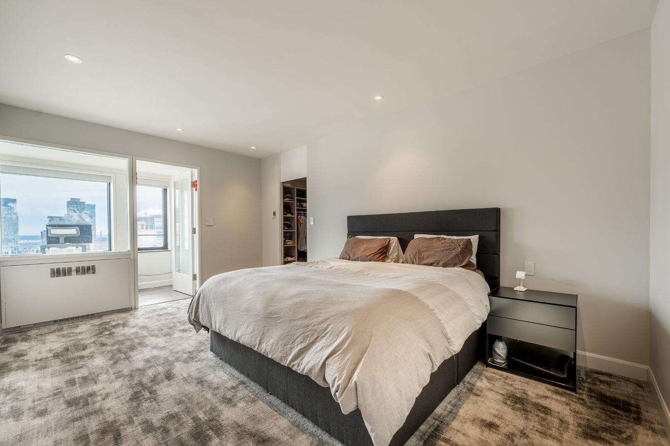 Chambre à coucher principale - 1606-1455 Rue Sherbrooke O., Montréal (Ville-Marie), QC - Indoor Photo Showing Bedroom