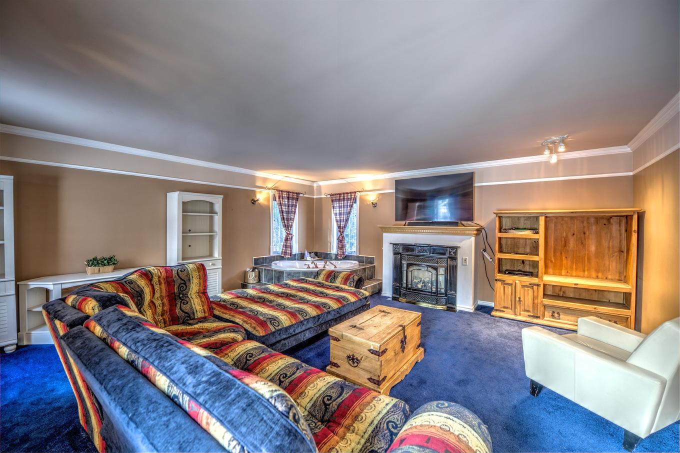 Salon - 174 Ch. Fradet, Saint-Donat, QC - Indoor Photo Showing Living Room With Fireplace