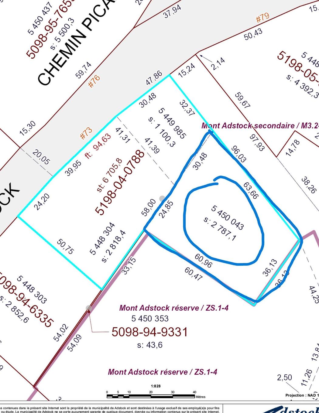 Plan (croquis) - 1 Rue Marcel-Roy, Adstock, QC