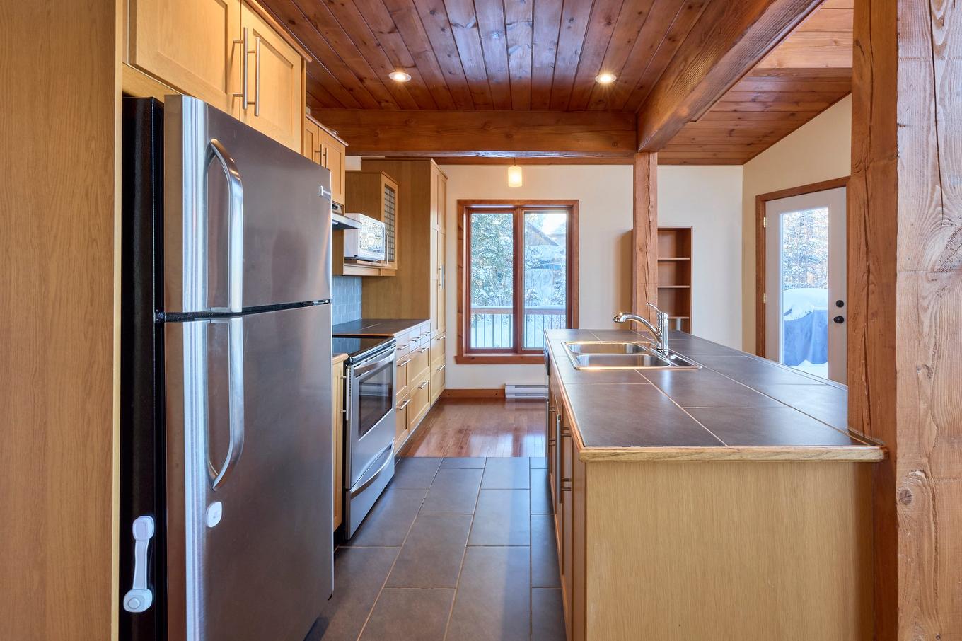 Cuisine - 95 Ch. Du Domaine-Escarpé, Saint-Donat, QC - Indoor Photo Showing Kitchen With Double Sink