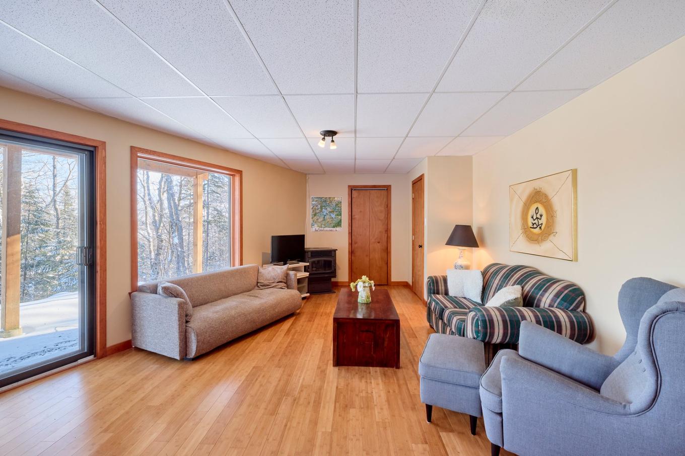 Salon - 95 Ch. Du Domaine-Escarpé, Saint-Donat, QC - Indoor Photo Showing Living Room