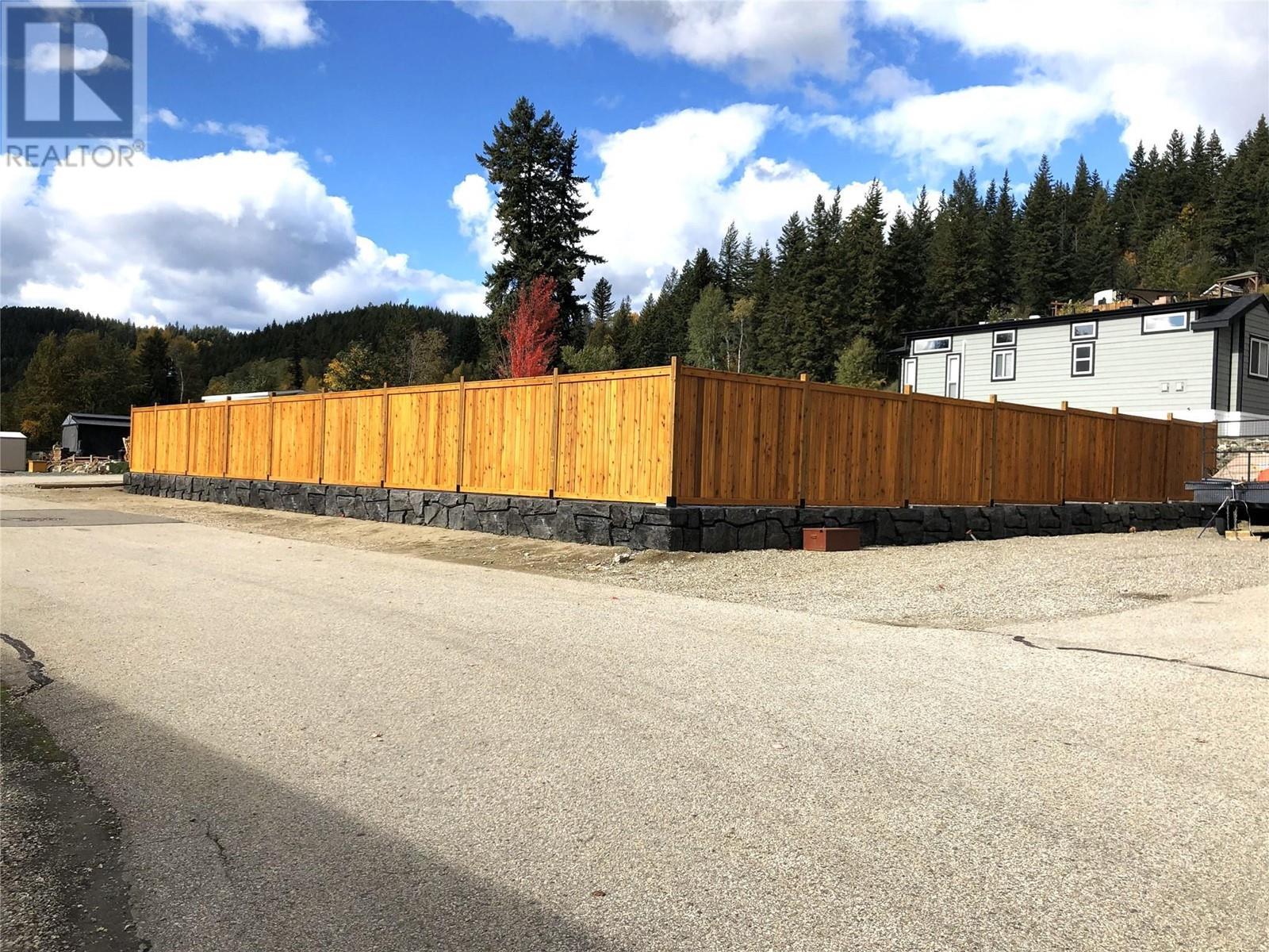 Lot c/w retaining wall view - 2633 Squilax-Anglemont Road Lot# #66, Lee Creek, BC