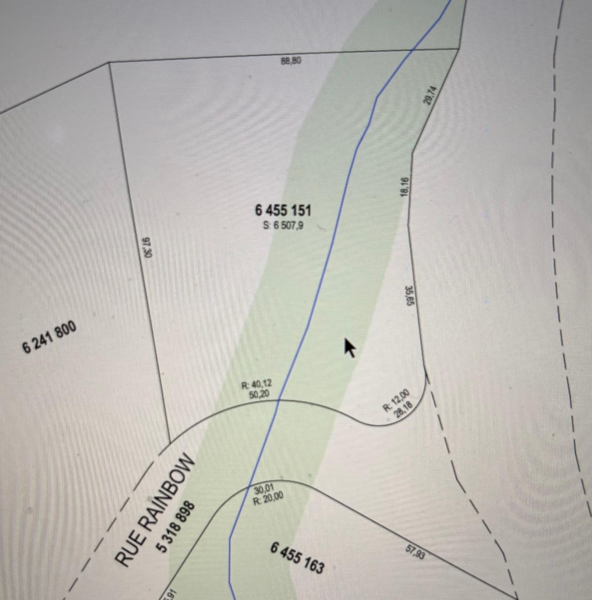 Plan (croquis) - Rue Rainbow, Gore, QC