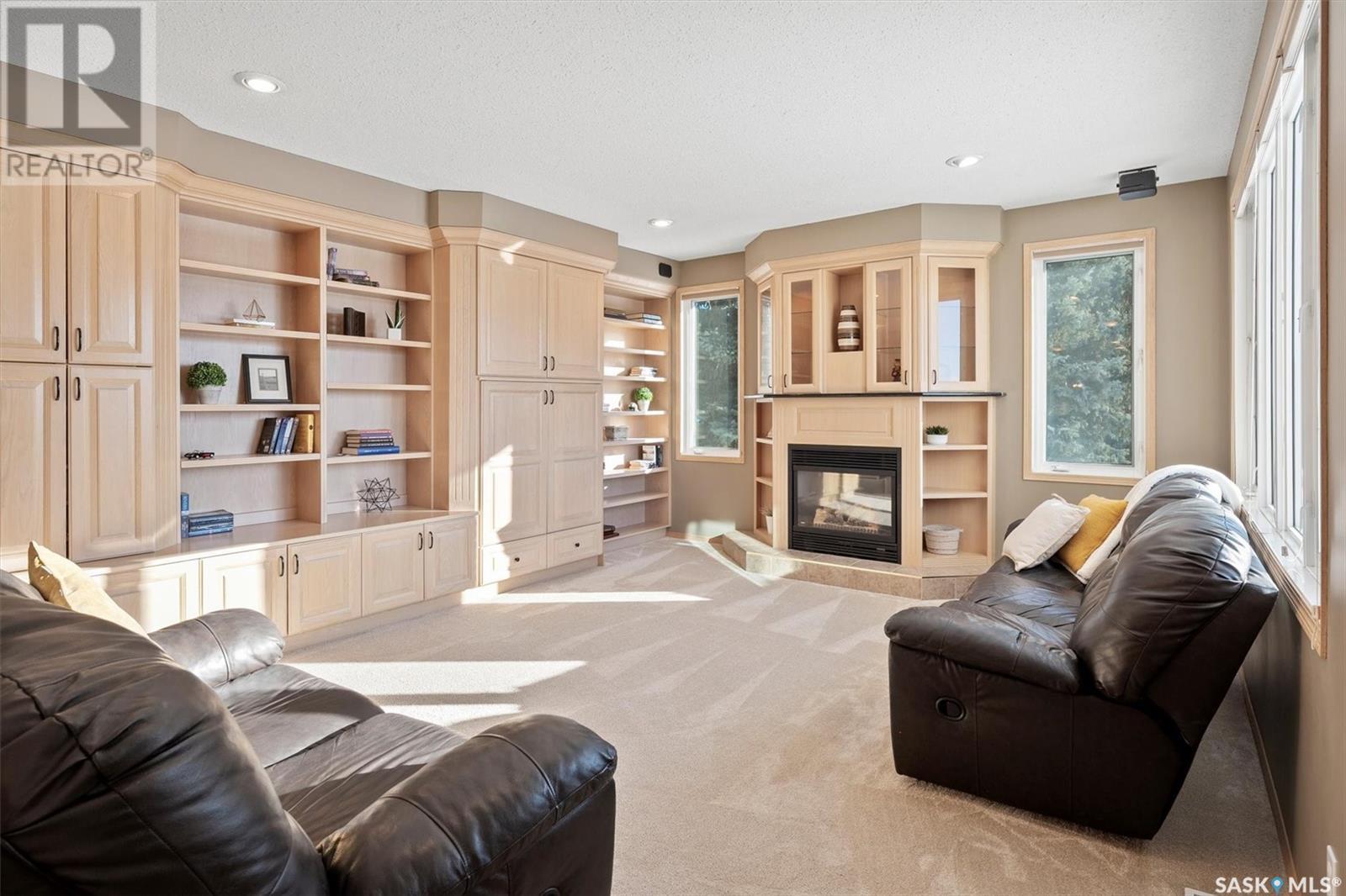 9 Cherry Lane, Corman Park Rm No. 344, SK - Indoor Photo Showing Living Room With Fireplace