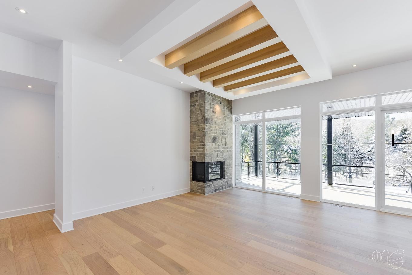 Salon - 1404 Place Des Vignes, Piedmont, QC - Indoor With Fireplace