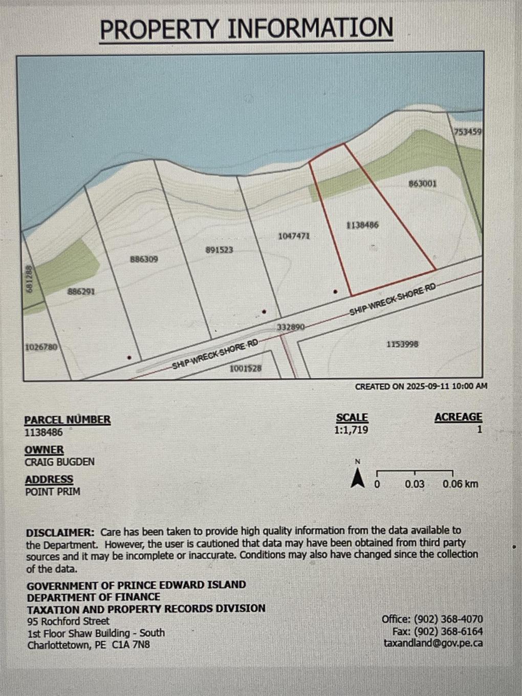 Lot 18-1A Shipwreck Shore Road, Point Prim, PE