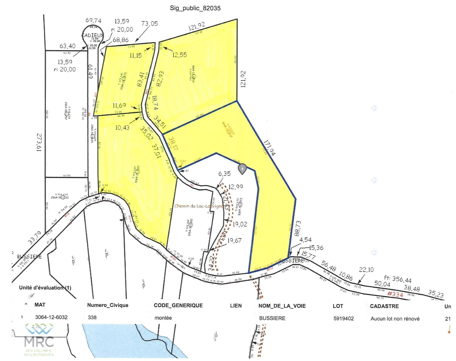 Terre/Terrain - Mtée Bussière, La Pêche, QC