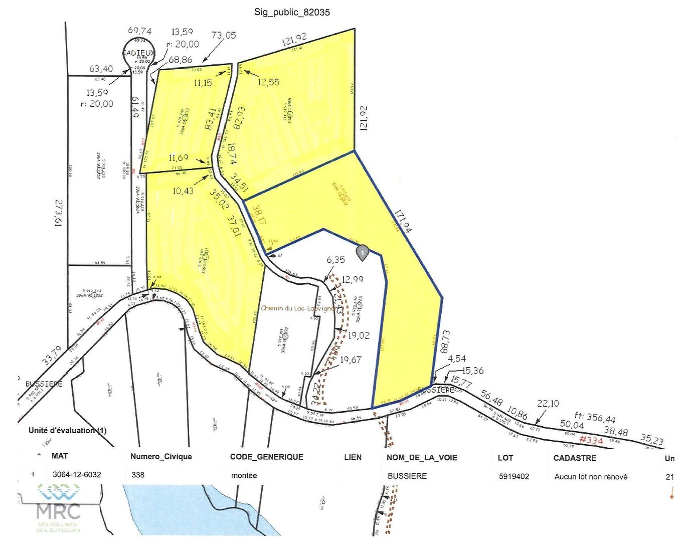 Terre/Terrain - Mtée Bussière, La Pêche, QC