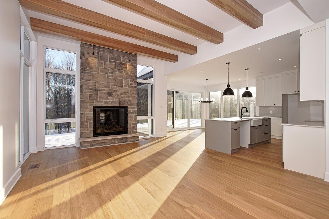 Salon - 1704 Place Des Centaurées, Piedmont, QC - Indoor With Fireplace