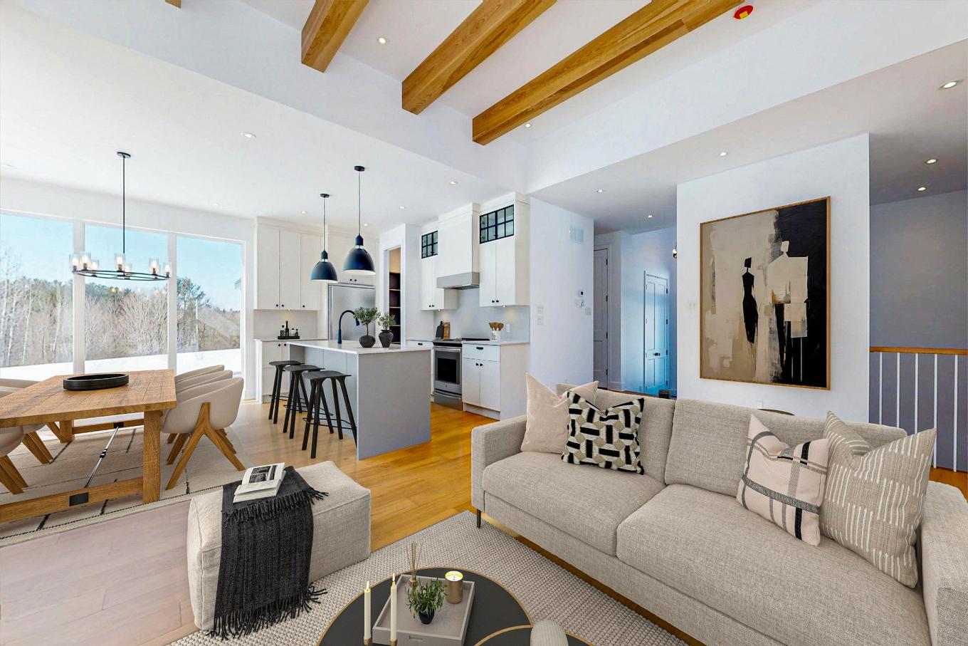 À construire - 1704 Place Des Centaurées, Piedmont, QC - Indoor Photo Showing Living Room