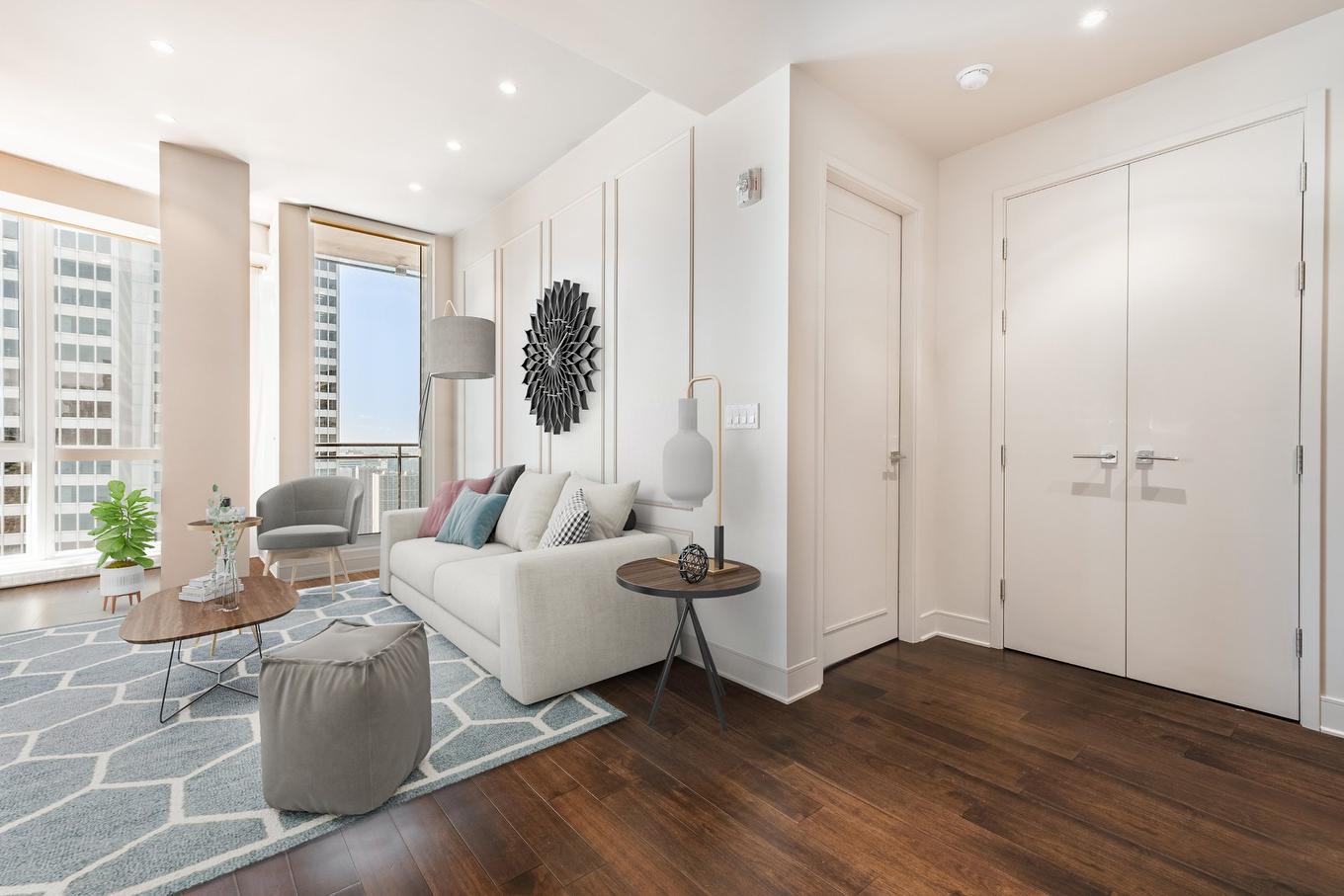 Living room - 3802-1188 Av. Union, Montréal (Ville-Marie), QC - Indoor