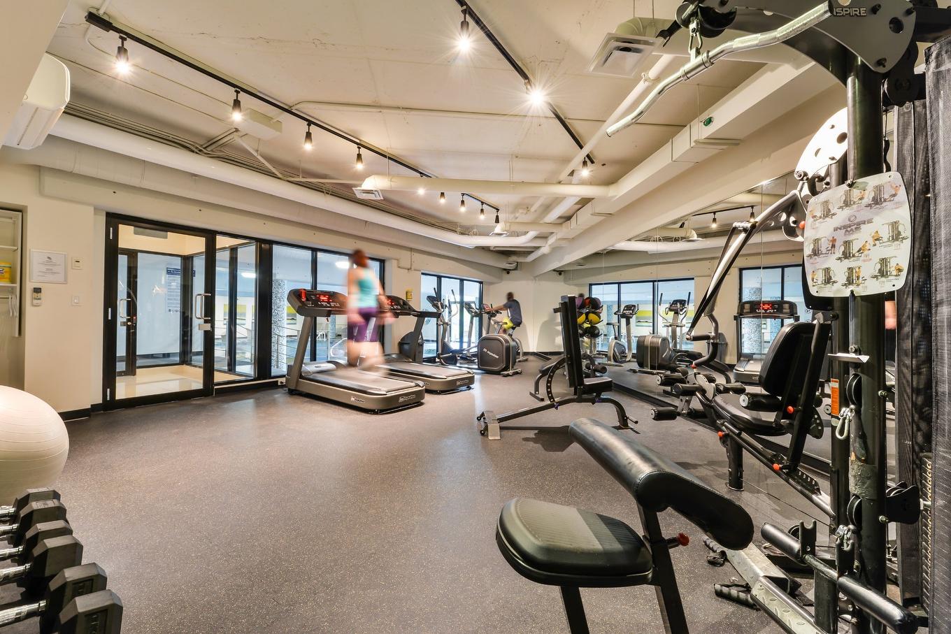 Salle d'exercice - 605-7501 Av. Mountain Sights, Montréal (Côte-Des-Neiges/Notre-Dame-De-Grâce), QC - Indoor Photo Showing Gym Room