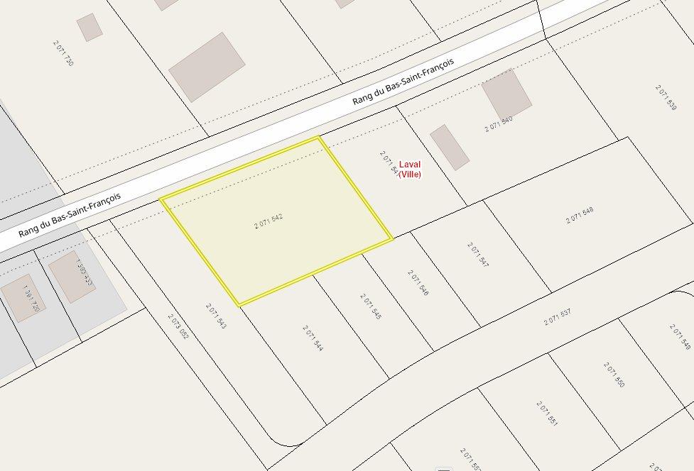 Drawing (sketch) - Rg Du Bas-St-François, Laval (Duvernay), QC