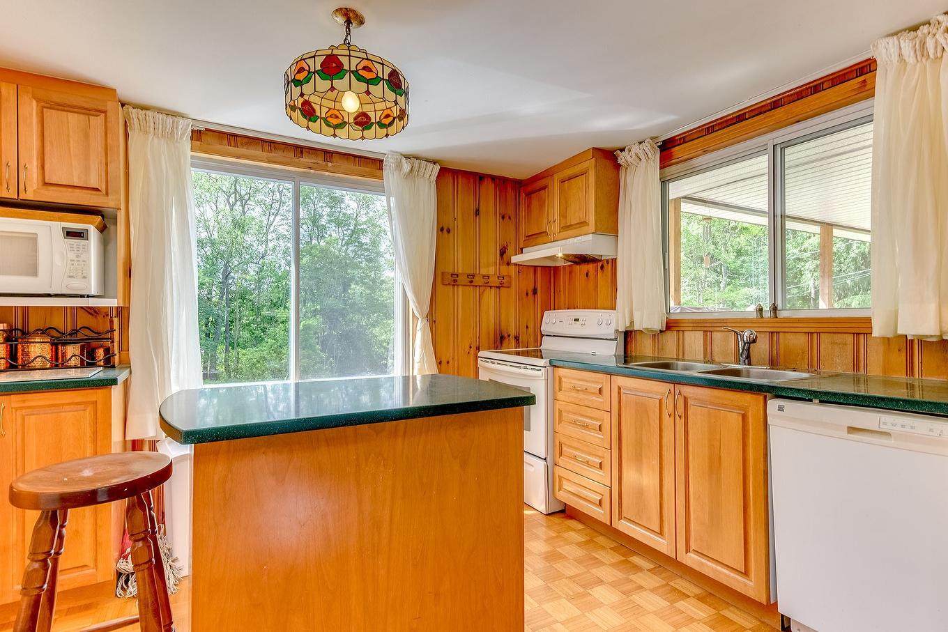 Cuisine - 35 Rue Academy, Sutton, QC - Indoor Photo Showing Kitchen With Double Sink