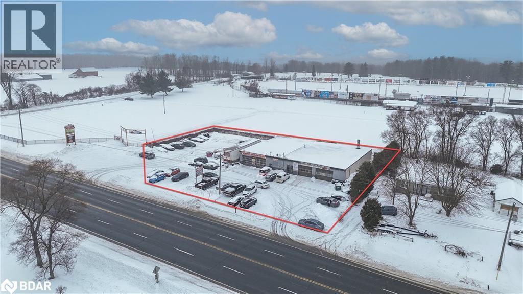 View of snowy aerial view - 6938 Yonge Street, Innisfil, ON