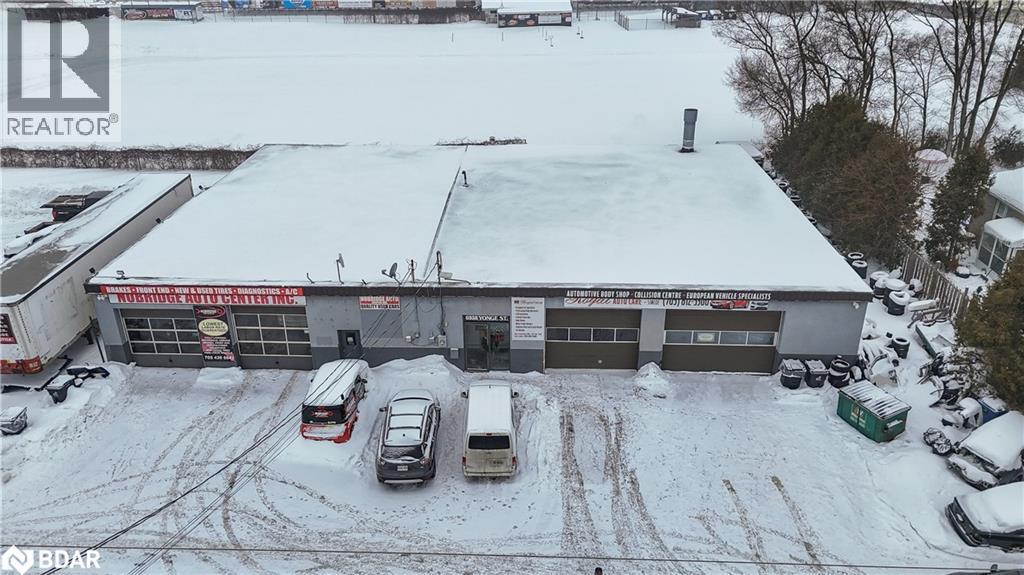 View of snowy aerial view - 6938 Yonge Street, Innisfil, ON