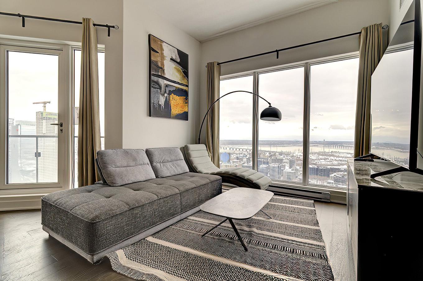 Living room - 5204-1288 Rue St-Antoine O., Montréal (Ville-Marie), QC - Indoor Photo Showing Living Room