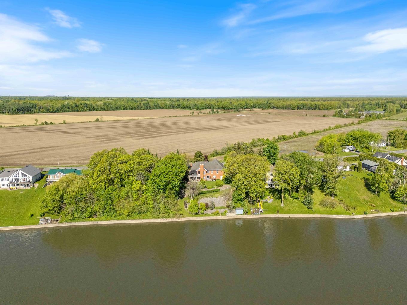 Aerial photo - 1435 Rue St-Jean-Baptiste, Saint-Roch-De-Richelieu, QC - Outdoor With Body Of Water With View