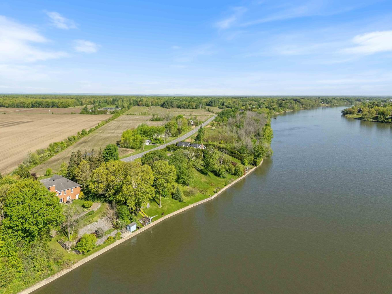 Aerial photo - 1435 Rue St-Jean-Baptiste, Saint-Roch-De-Richelieu, QC - Outdoor With Body Of Water With View