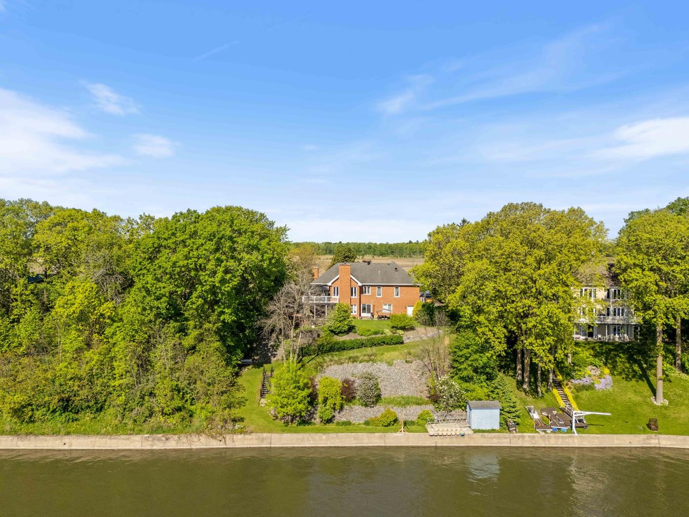 Aerial photo - 1435 Rue St-Jean-Baptiste, Saint-Roch-De-Richelieu, QC - Outdoor With Body Of Water With View
