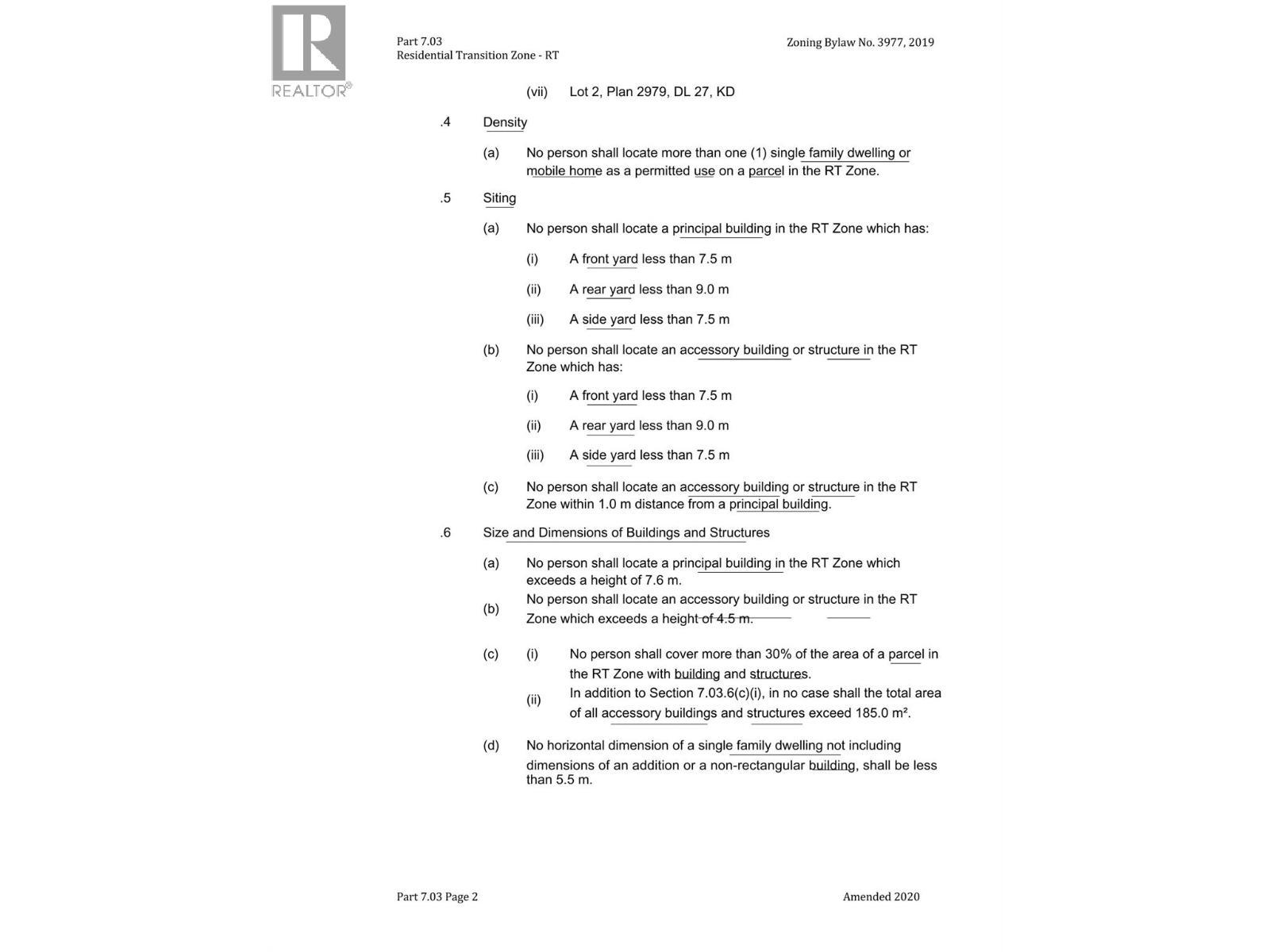 zoning pg 2 - 700 Mcbride Street W, Cranbrook, BC