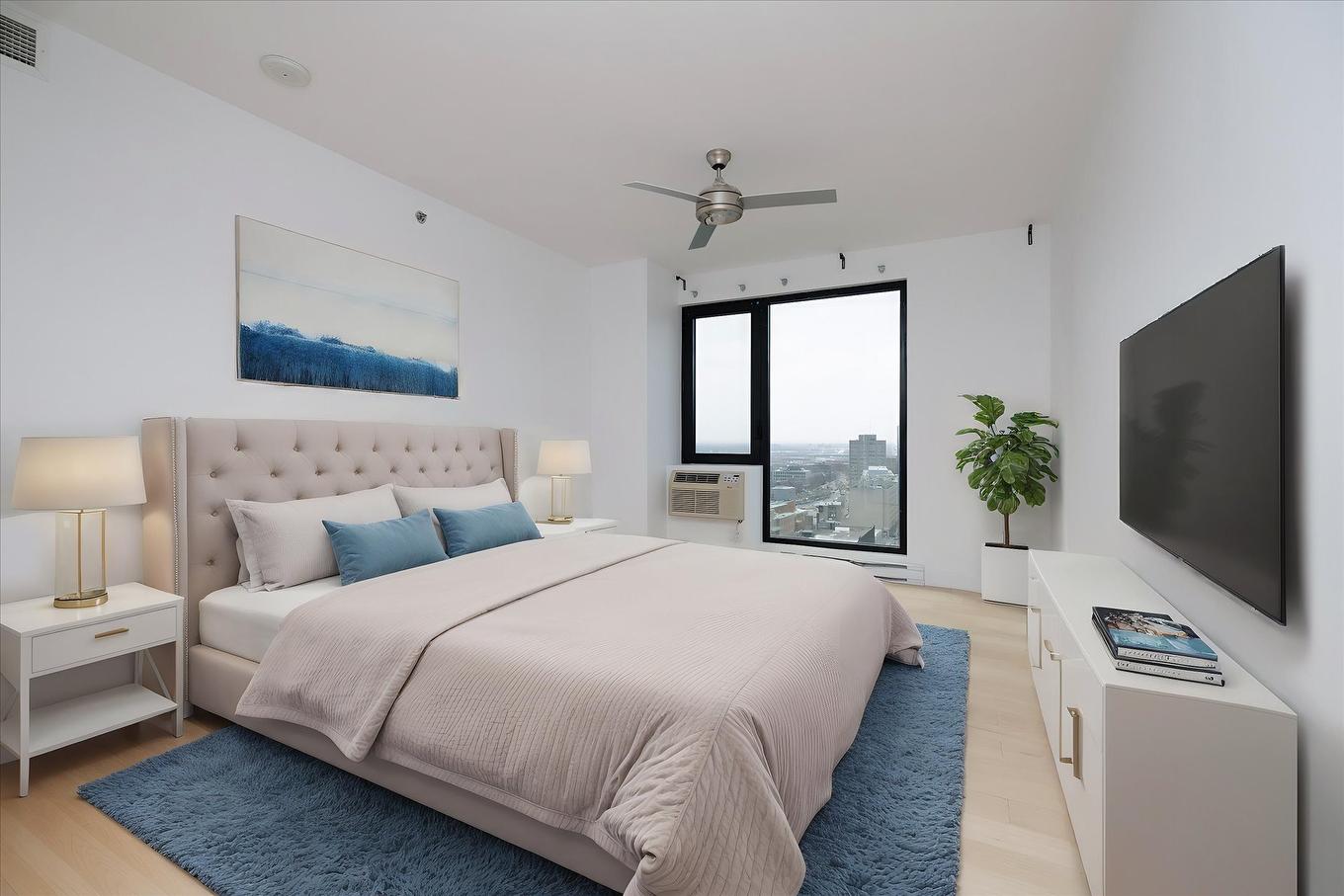 Master bedroom - 2045-1414 Rue Chomedey, Montréal (Ville-Marie), QC - Indoor Photo Showing Bedroom